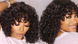 Fluffy Glueless Big Curly Bang Wig Ft. Gorgius Hair | Petite-Sue Divinitii
