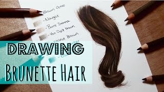 Drawing Tutorial: Realistic Brunette/ Brown Hair In Coloured Pencil