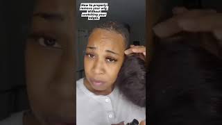 How To Properly Remove Your Lace Frontal Wig @Flamboyantweavologist
