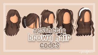 *Aesthetic* Brown Hair Codes For Bloxburg & Roblox | W Links| Peachytea
