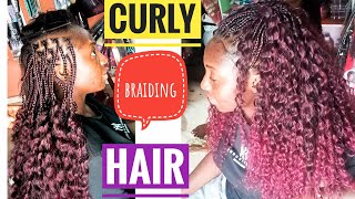  How To Make Box Braids With Curly Hair Extension Tutorial