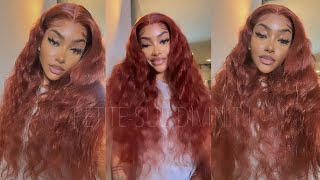 Flawless Auburn Bodywave Lace Front Wig Installation Ft. Cynosure Hair | Petite-Sue Divinitii