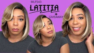 Bobbi Boss Synthetic Hair Hd Lace Front Wig - Mlf543 Latitia +Giveaway --/Wigtypes.Com