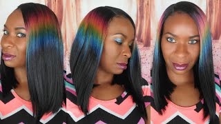  Rainbow Vibes!  Must See!  Zury Sis Beyond Hair Lace Front Wig - Byd Lace H Ben Long, Wig Review