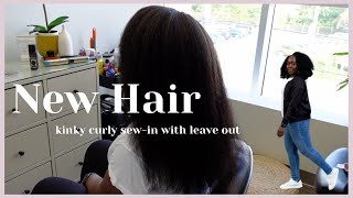 Sew In Weave With Leave Out Kinky Hair | Simply Eseeri
