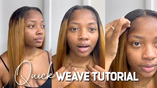My First Time Doing A Quick Weave With Leave Out | Blending Short Leave Out