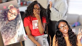 First Sew-In?! | Traditional Middle Part Sew-In With Leave Out | Courtney Lynn