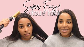 Another One! Anybody Can Install This Super Easy Wig! Affordable Straight Closure | Ali Grace Hair