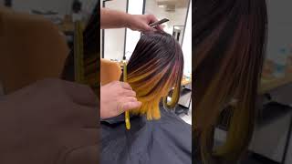Sunset  Color Transformation Challenge #Hair #Color #Trending