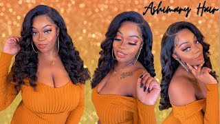  Wand Curls On Water Wave Hair | Ashimary Hair 13X6 Lace Front Wig | Iamsimonec