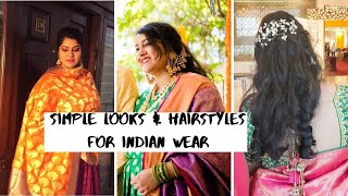 3 Easy Hairstyles For Weddings  ( No Heat ) | Simple Indian Wedding Guest Looks | Priyanka Boppana