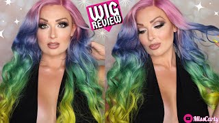 Lace Front Wig Review Kryssma  Rainbow Wig  30"  // Coupon Code! Wow! Stunning Wig!