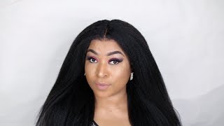 Realistic Hairline | How To Slay Virgin Brazilian Kinky Straight 360 Lace Wig Ft Omg Queen Hair