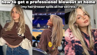 My Hairdresser Tells You How To Get A Professional Blowout At Home !! *Bouncy Blowout*
