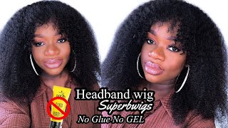 Affordable & Effortless Kinky Curly Headband Wig  Easy Hairstyles For Ladies   Ft Superbwigs Review