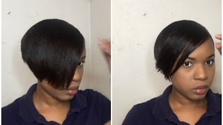 Relaxed Short Hair Routine| Molding And Straightening