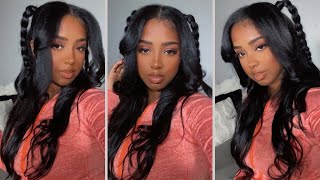 How To Wear Natural Hair Half Up Half Down - Two Ponytails