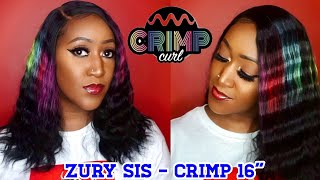 New! Beautiful & Colorful Crimped Synthetic Lace Front Wig - Zury Sis Crimp 16"