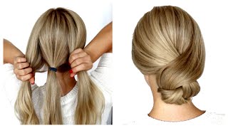   Easy Festive Updo With Ponytails