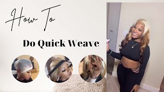 Tutorial How To Easy Quick Weaveblonde Brown Color Hair No Leave Out Ft  #Elfin Hair