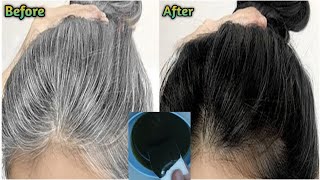 White Hair To Black Hair Naturally Permanently In 4 Minutes | Gray Hair Dye Naturally |100%Effective