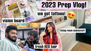 Let'S Get Ready For 2023! / Vision Board, New Tattoo, Fresh Hair, Living Room Makeover & More!