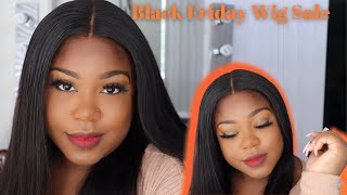 Black Friday Wig Sale!! $100 Natural Pre Plucked Lace Front Wig | Unice Hair