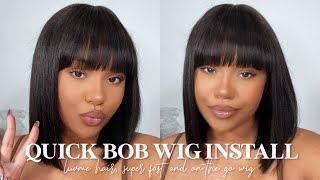 Short Bang Bob Wig Install! Luvme Hair Is....? | Jazminekiah