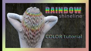 How To Rainbow Shine Line | Making A Lace Front Wig | Pravana X Minihouse8888