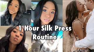 1 Hour Silk Press Routine On Natural Hair