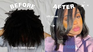 How I Silk Press At Home Step By Step + Tips Type 4 Natural Hair Jmayo