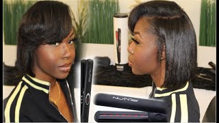 Watch Me Flat-Iron/Silk Press My Sisters 4 C Hair| Nume Ceramic Flat-Iron| It'S Been A Year!!!