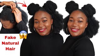  How To Install Fake Natural Hair  No Leave-Out/Crochet | Afro Hairstyle