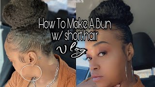 How To: High Bun With Marley Hair | Short Hair