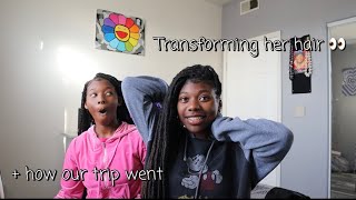 Vacation Recap While We Transform My Sisters Hair  Ft. Ali Grace Hair