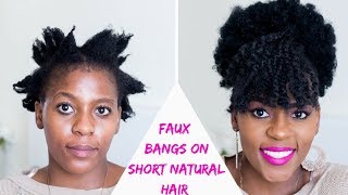 How To | Faux Bangs And Afro Puff On Short Natural Hair |Twa Tutorials | Hair Blogger Miriam Maulana
