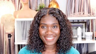 Summer 360 Curly Bob, Easy How To Installed Glueless Curly Bob  Wig Beahair