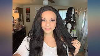 Persephone Wavy Lace Front Wigs For Women Glueless Black Synthetic Wig Natural Color Hair