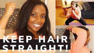 Maintain Straight Hair While Working Out! | Texlaxed Hair Friendly Ft. Teami Greens Superfood Powder