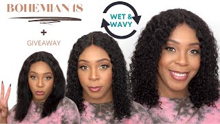 Laflare 100% Brazilian Virgin Remy Wet & Wavy Lace Front Wig - Bohemian 18 +Giveaway --/Wigtypes.Com