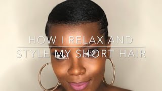 How I Relax And Style My Short Hair | South African Youtubers