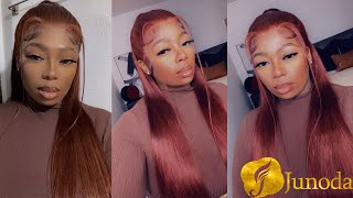 This Color Is Everything! Full Install Start To Finish Auburn Wig Ft Junodawig