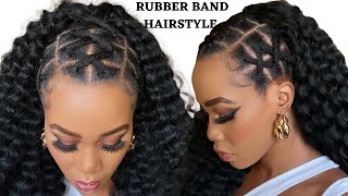 Quick & Easy Rubber Band Hairstyles / No Cornrows /No Briads / Tutorials / Protective Style / Tupo1