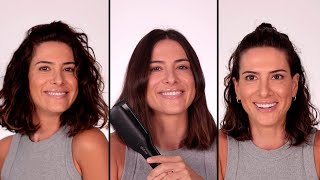 How I Style My Short, Curly Hair! | 5 Minute Frizzy Hairstyles