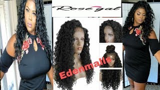 Try-On: Lace Front Long Curly Wig & Plus Size Dress From Edenmalls/ Rainbow Haul