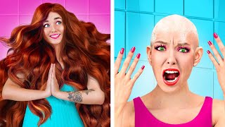 Thin Hair Vs Thick Hair - Crazy Girly Problems || Long Vs Short Hair Struggles By Challenge Accepted