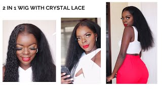 Crystal Lace! Totally Match All Skingun Straight To Curly, 2 Wigs In 1 Worth Your Money! Atina Hair