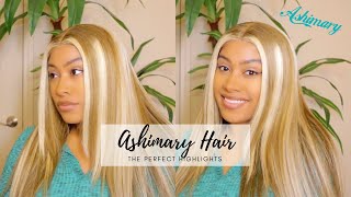 Ashimary Hair Review | Omg The Perfect Highlights !! | Blonde Balayage On Brown Wig