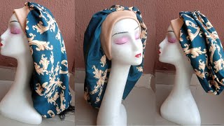 How To Make Long Bonnet For Braids/Dreads/Diy. No Elastic/Two In One.