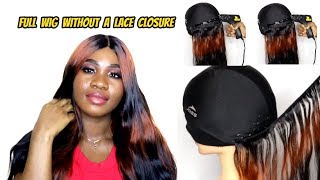 How To Make A Wig Without A Frontal (Start To Finish) Ft 100% Virgin Human Hair | Hot Glue Method
